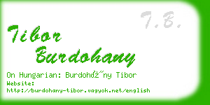 tibor burdohany business card